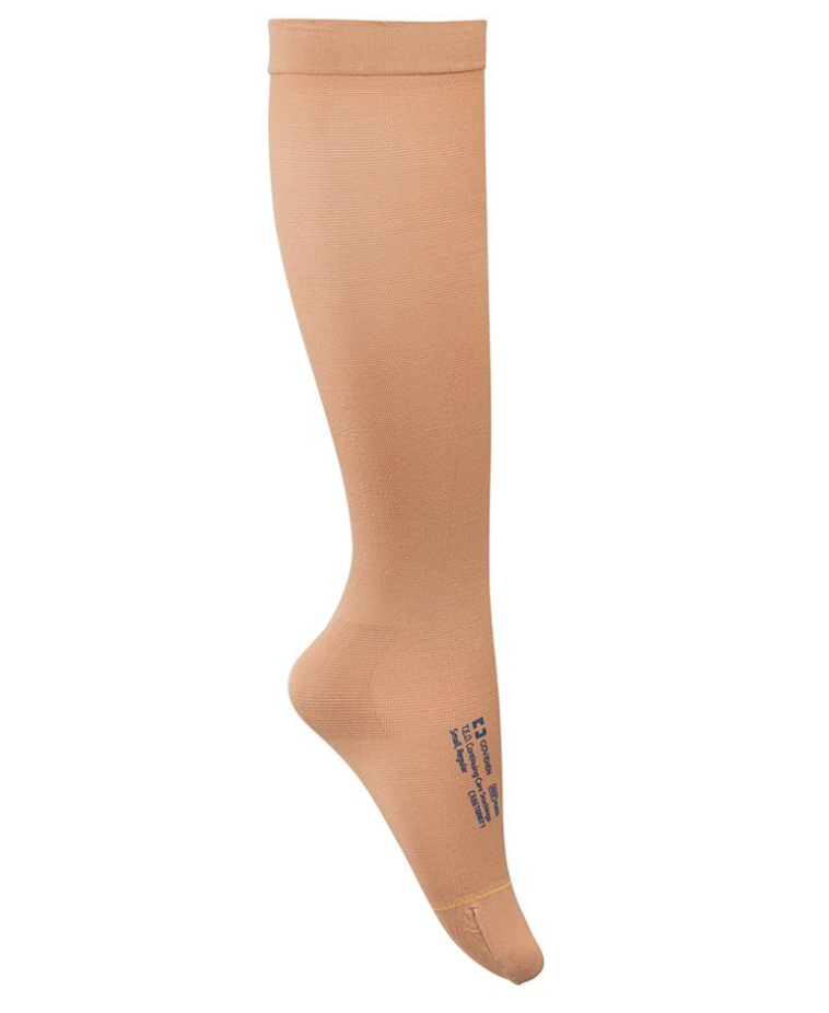 T.E.D. Anti-Embolism Stockings - Knee Length (Medium/Reg - 1087K) Beige  Closed Toe