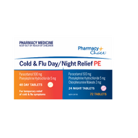 Pharmacy Choice Cold & Flu Day/Night Relief PE 72 Tablets