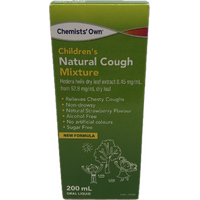 Chemist's Own Childrens Natural Cough Mixture Strawberry 200ML