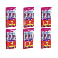 Colgate Zigzag Manual Toothbrush Medium Value 6 Pack x6