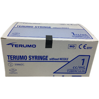 Terumo Syringe 1.0mL Slip Tip No Needle box of 100