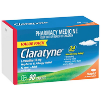 Claratyne Allergy & Hayfever Relief Antihistamine 90 Tablets