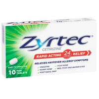 Zyrtec 10mg Tablets 10 Unscheduled