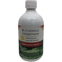 LifeSprings Colloidal Minerals - 75 Plant Derived Minerals 500ml