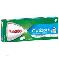 Panadol Pain Relief Optizorb 20 Tablets Paracetamol Fast Acting