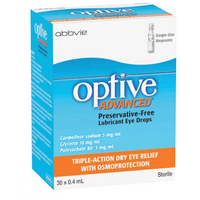 Optive Advanced Lubricant Eye Drops 30 x 0.4mL