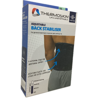 Thermoskin Adjustable Back Stabiliser Black Extra Large 