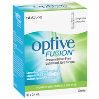 Optive Fusion Eye Drops 0.4ml 30 Vials 