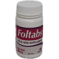 Foltabs 500 Folic Acid 100 Tablets 