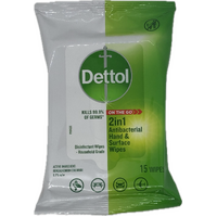 Dettol Instant Hand Sanitising Wipes [Packet of 15]