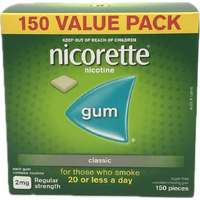 Nicorette Gum Classic Regular Strength 2mg 150 Pieces