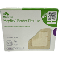 Mepilex Border Flex Lite Dress 7.5 x 7.5cm 5 Pack