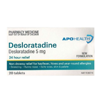 APOHealth Desloratadine 5mg 20 Tablets