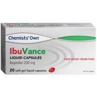 Chemist's Own Ibuvance 200mg 20 Soft Gel Capsules