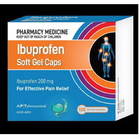 Ibuprofen AFT 200mg 100 Soft Gel Capsules