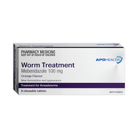 APH Worm Treatment 100mg 6 Chewable Tablets