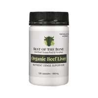 Best of the Bone Organic Beef Liver Nutrient Dense Superfood 180 capsules 
