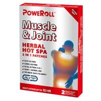 PoweRoll Muscle & Joint Herbal Hot Spa Patch x 2 Pack