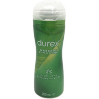 Durex Massage 2 in 1 Lubricant Aloe Vera Soothing Pleasure 200mL