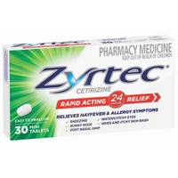 Zyrtec 10mg 30 Tablets  (S2)