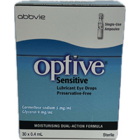 Optive Sensitive Lubricant Eye Drops 30 x 0.4 mL