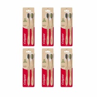 Colgate Bamboo Charcoal Soft Toothbrush 2 Pack [Bulk Buy 6 Units]