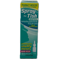 Spray Tish Menthol Metered Dose Nasal Mist 10mL (S2)
