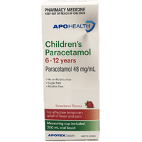 Apohealth Childrens Paracetamol 6-12 Years 200ml (S2)