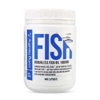 Living Healthy Odourless Fish Oil 1000mg 400 Capsules