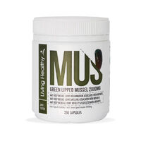 Living Healthy Green Lipped Mussel 2000mg 250 Capsules