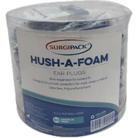 Surgipack Hush-A-Foam Ear Plugs 50 Pack