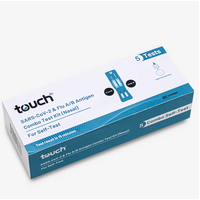 TouchBio 2in1 Flu A/B and COVID19 Rapid Antigen Test For Self-Testing 5 Tests