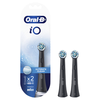 Oral B iO Ultimate Clean Black Electric Toothbrush Refills 2 Pack