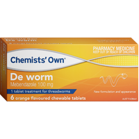 Chemist's Own DeWorm Chewable 6 Tablets