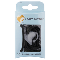 Lady Jayne Elastics Snagless Thick Black 10 Pack