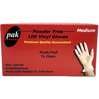 Vinyl Clear Gloves Medium 100 Pack Powder Free