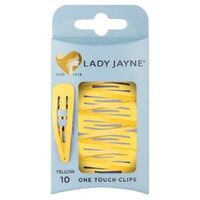 Lady Jayne One Touch Clips Yellow 10 Pack