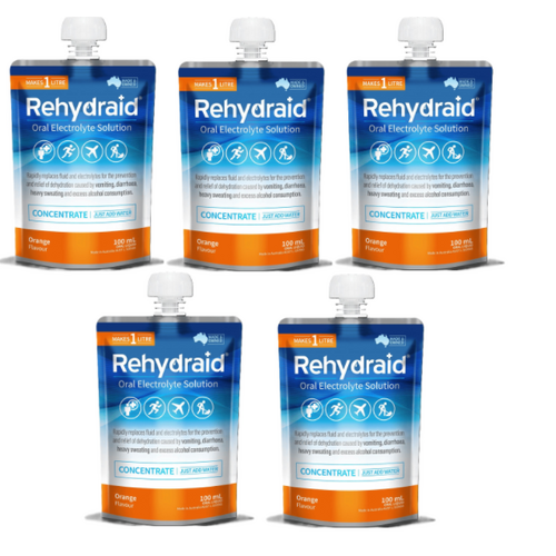 Rehydraid Doypack Orange Concentrate 100ml [Bulk Buy 5 Units]