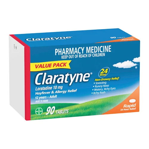 Claratyne Allergy & Hayfever Relief Antihistamine 90 Tablets