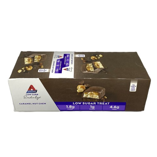 Atkins Endulge Caramel Nut Chew Bars 34g [Bulk Buy 15 Units]