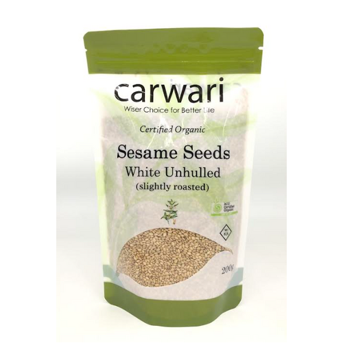 Carwari Organic Sesame Seeds White Unhulled 200g