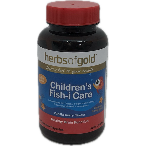 Herbs Of Gold Children's Fish-I Care Chewable 60 Capsules