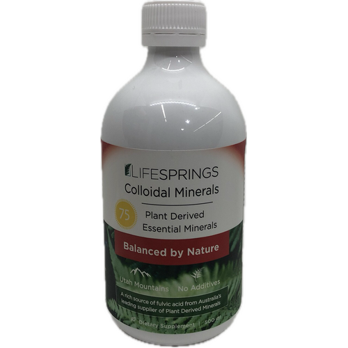 LifeSprings Colloidal Minerals - 75 Plant Derived Minerals 500ml