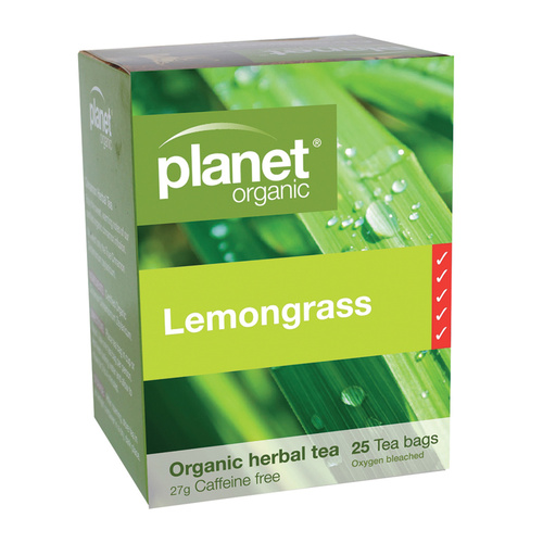 Planet Organic Lemongrass Herbal Tea x 25 Tea Bags