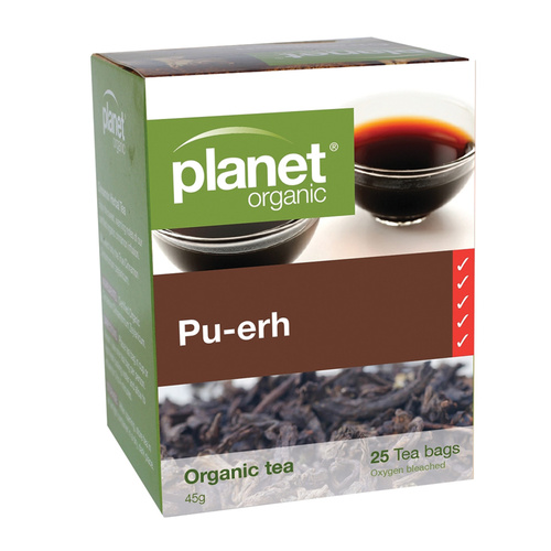 Planet Organic Pu'erh Herbal Tea x 25 Tea Bags