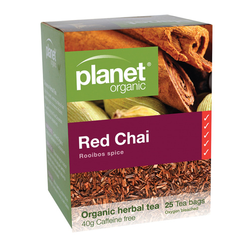 Planet Organic Red Chai Herbal Tea x 25 Tea Bags