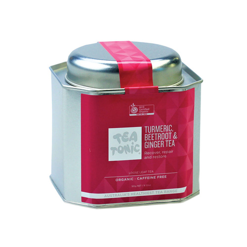 Tea Tonic Turmeric Beetroot and Ginger Tea Tin 185g