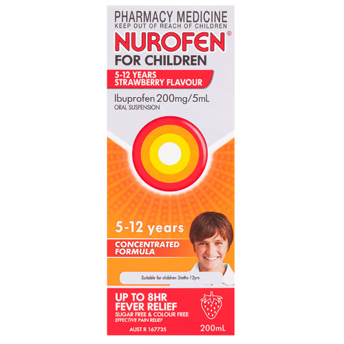 Nurofen For Children 5-12 Years Strawberry 200ml (S2)