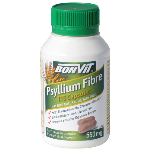 Bonvit Psyllium Fibre 550mg 110 Capsules 