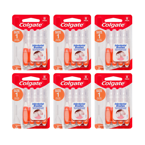 Colgate Interdental Brushes Size 1 8 Pack [Bulk Buy 6 Units]